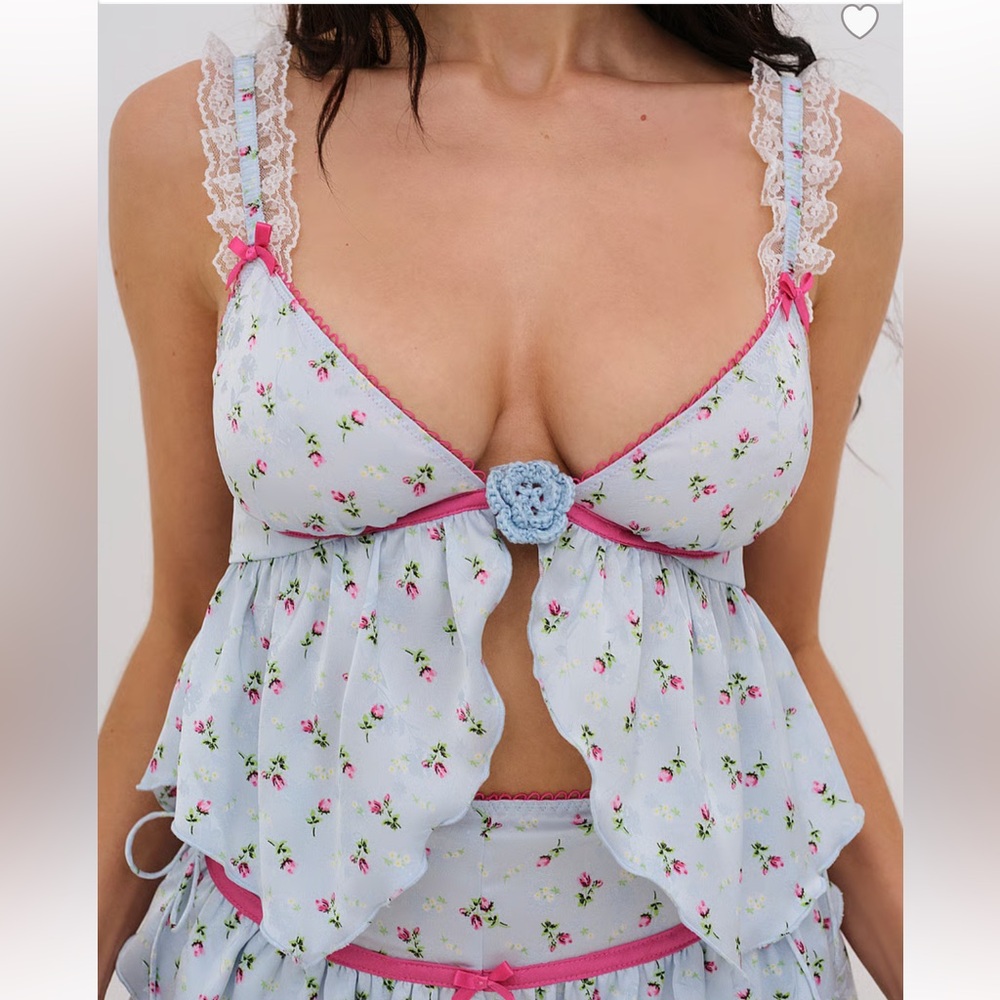 NWT For Love and Lemons Aurelia Sleep Top